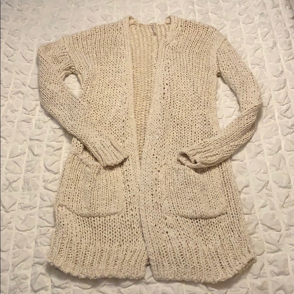 FREE PEOPLE CREAM CARDIGAN